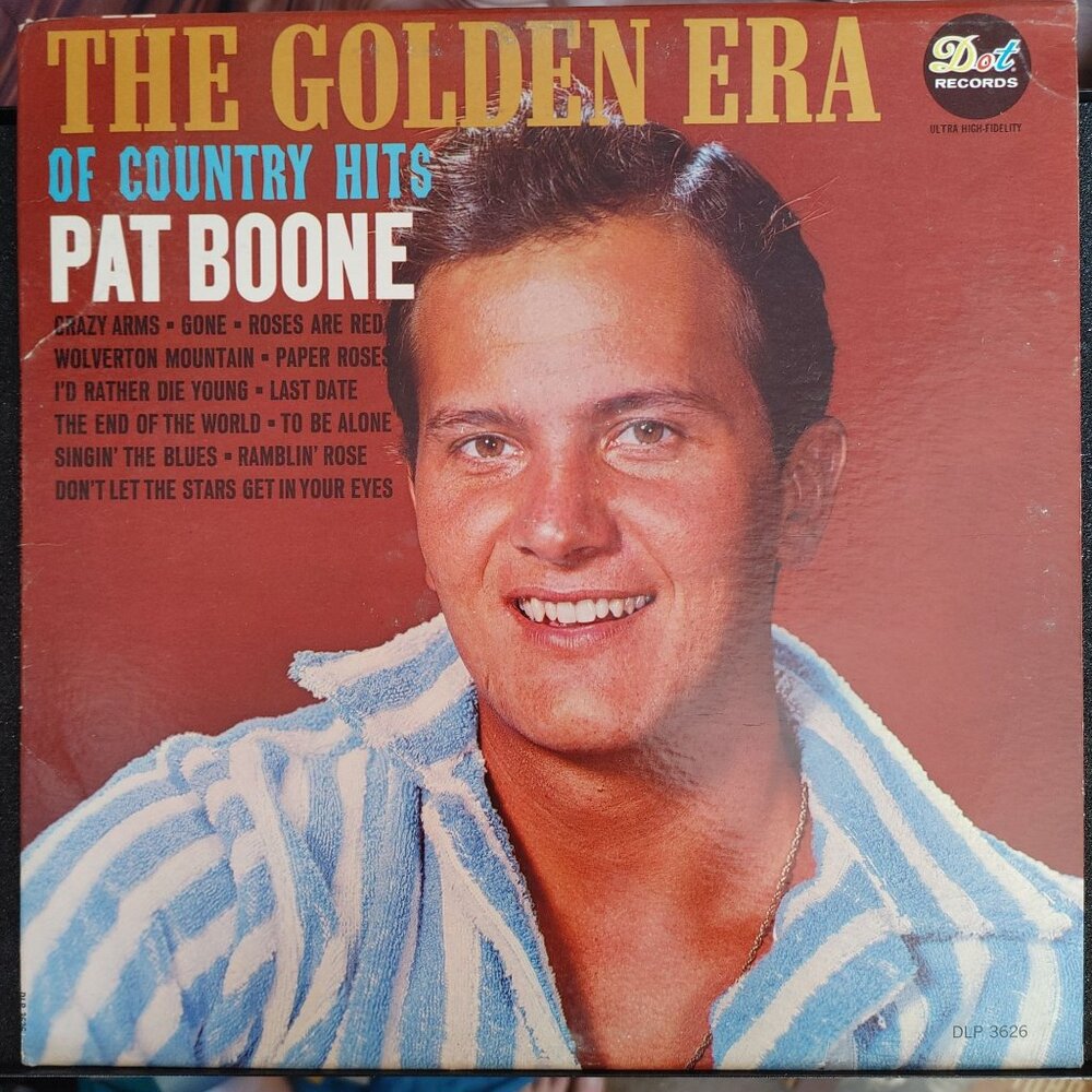 Vintage LP Vinyl Record Pat Boone - The Golden Era of Country Hits 1965